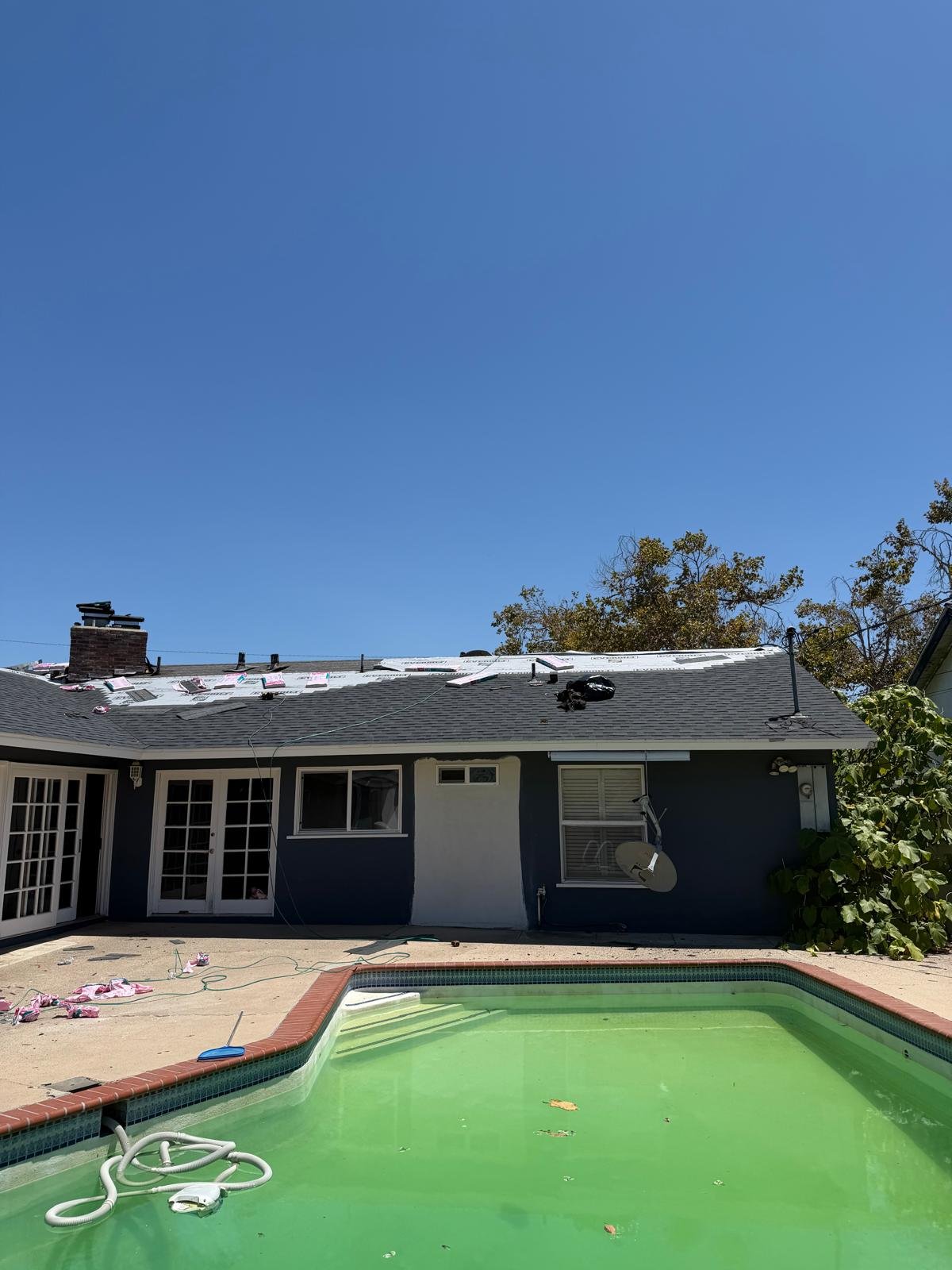Brito Roofing jobsite roof progress