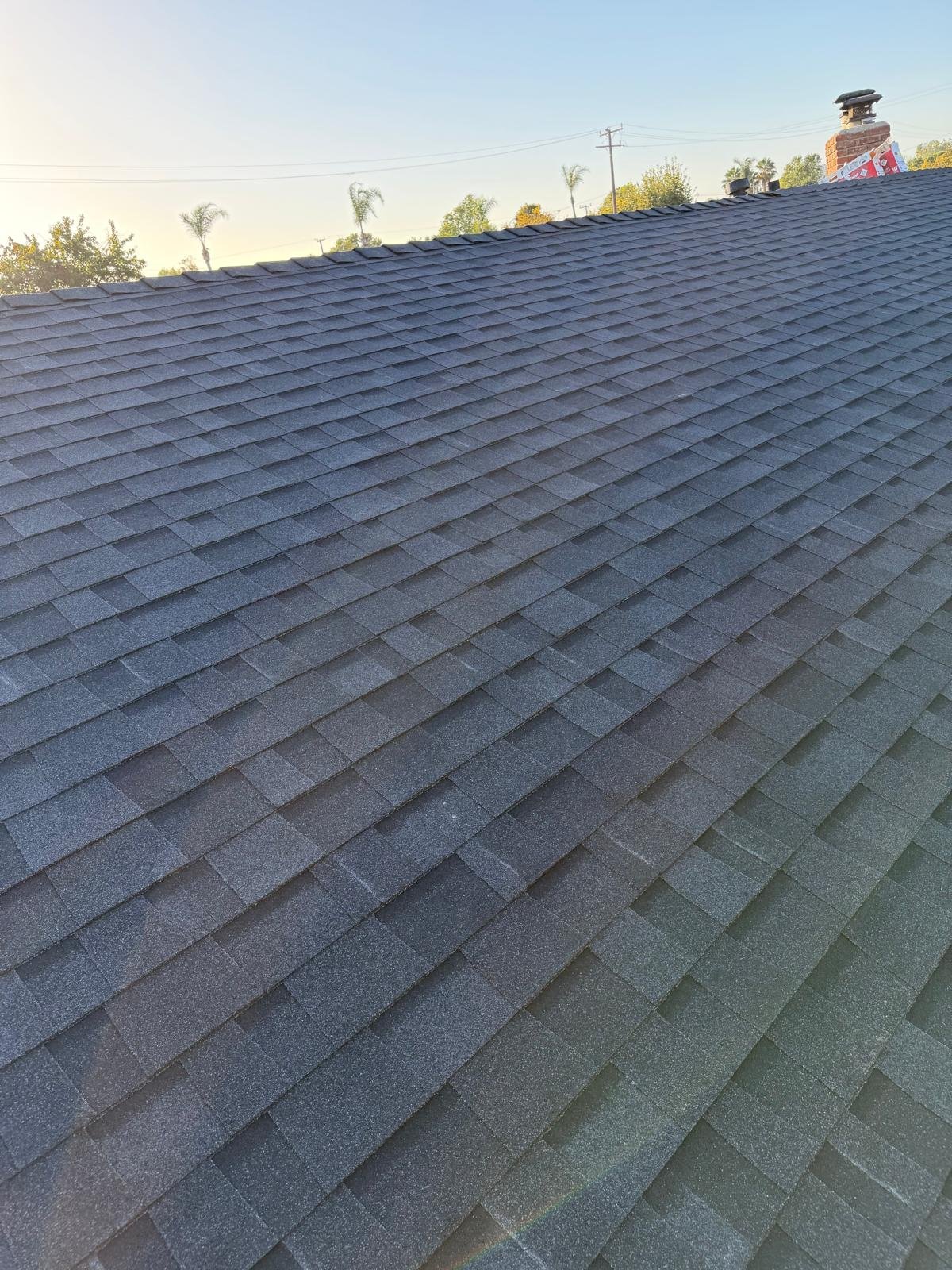 Finished architectural shingle roof